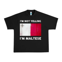 Black i'm not yelling i'm maltese shirt  malta flag t shirt Urban Heavy Tee - linhVisuals
