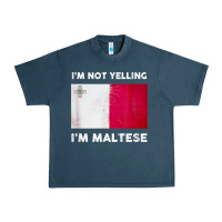 Midnight Navy i'm not yelling i'm maltese shirt  malta flag t shirt Urban Heavy Tee - linhVisuals