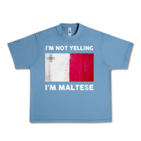 Pebble Blue i'm not yelling i'm maltese shirt  malta flag t shirt Urban Heavy Tee - linhVisuals