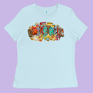 Basketball Vibes Ladies Tee Designed By Cowhidedigitalart