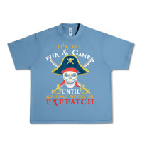 Pebble Blue it's all fun & games until someone needs an eyepatch pirate t shirt Urban Heavy Tee - linhVisuals