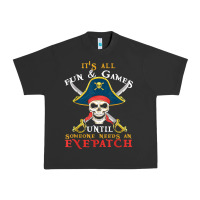 Pigment Black it's all fun & games until someone needs an eyepatch pirate t shirt Urban Heavy Tee - linhVisuals