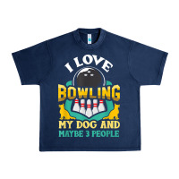 Navy bowling shirt funny dog lover quote bowler gift t shirt Urban Heavy Tee - linhVisuals