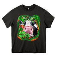 Asphalt St. Patrick's day cow Heavy Core Tee - FaDigitalArtStudio