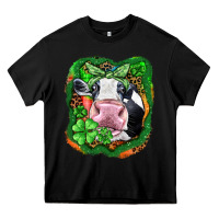 Black St. Patrick's day cow Heavy Core Tee - FaDigitalArtStudio