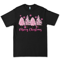 Black Merry Christmas Trees Premium Tee - FaDigitalArtStudio
