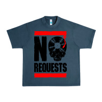 Midnight Navy no requests dj turntable vinyl record Urban Heavy Tee - linhVisuals