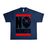 Navy no requests dj turntable vinyl record Urban Heavy Tee - linhVisuals