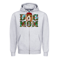 Heather Grey Christmas dog mom beagle Zipper Hoodie - RanaPortraitStore