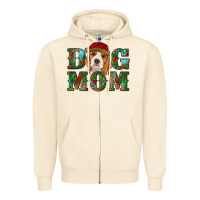 Sandshell Christmas dog mom beagle Zipper Hoodie - RanaPortraitStore