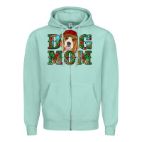 Seafoam Christmas dog mom beagle Zipper Hoodie - RanaPortraitStore