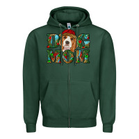 Sports Green Christmas dog mom beagle Zipper Hoodie - RanaPortraitStore