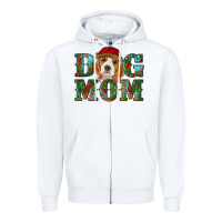 White Christmas dog mom beagle Zipper Hoodie - RanaPortraitStore