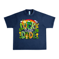 Navy Lucky Little Dude Urban Heavy Tee - CowhideDigitalArt