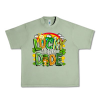 Oil Green Lucky Little Dude Urban Heavy Tee - CowhideDigitalArt