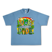 Pebble Blue Lucky Little Dude Urban Heavy Tee - CowhideDigitalArt