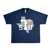 Navy texas southern Urban Heavy Tee - linhVisuals