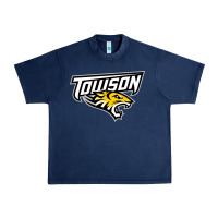 Navy towson tigers Urban Heavy Tee - linhVisuals