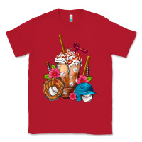 Red Baseball Frappe Classic Tee - FaDigitalArtStudio