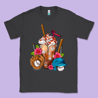 Baseball Frappe Classic Tee Designed By Fadigitalartstudio