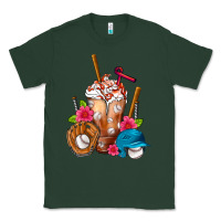 Sports Green Baseball Frappe Classic Tee - FaDigitalArtStudio