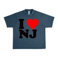Midnight Navy i love nj Urban Heavy Tee - linhVisuals