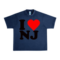 Navy i love nj Urban Heavy Tee - linhVisuals