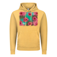Vintage Mustard easter spring leopard serape background Vintage Hoodie - Artiststas