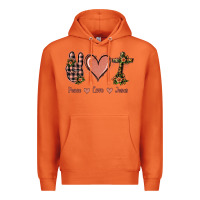 Carrot Peace Love Jesus Premium Hoodie - Jasminsmagicworld