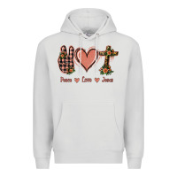Dove Grey Peace Love Jesus Premium Hoodie - Jasminsmagicworld