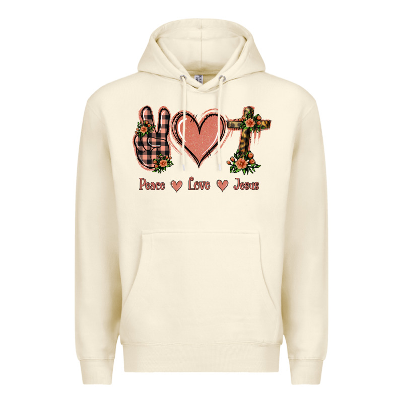 Peace Love Jesus Premium Hoodie by Jasminsmagicworld | Teevron