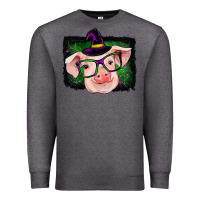 Charcoal Heather pig halloween Premium Sweatshirt - RanaPortraitStore