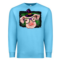 Ocean Blue pig halloween Premium Sweatshirt - RanaPortraitStore