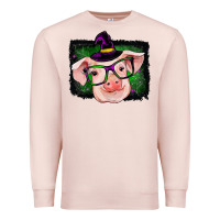 Pale Pink pig halloween Premium Sweatshirt - RanaPortraitStore