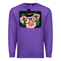 Purple pig halloween Premium Sweatshirt - RanaPortraitStore