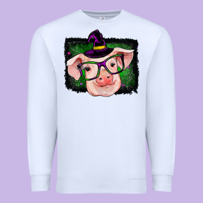 Pig Halloween Premium Sweatshirt Designed By Ranaportraitstore