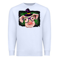 White pig halloween Premium Sweatshirt - RanaPortraitStore
