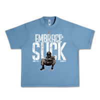 Pebble Blue EMBRACE THE SUCK VINTAGE Urban Heavy Tee - linhVisuals