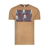 Vintage Camel Bull Skull Pattern Vintage Tee - CowhideDigitalArt