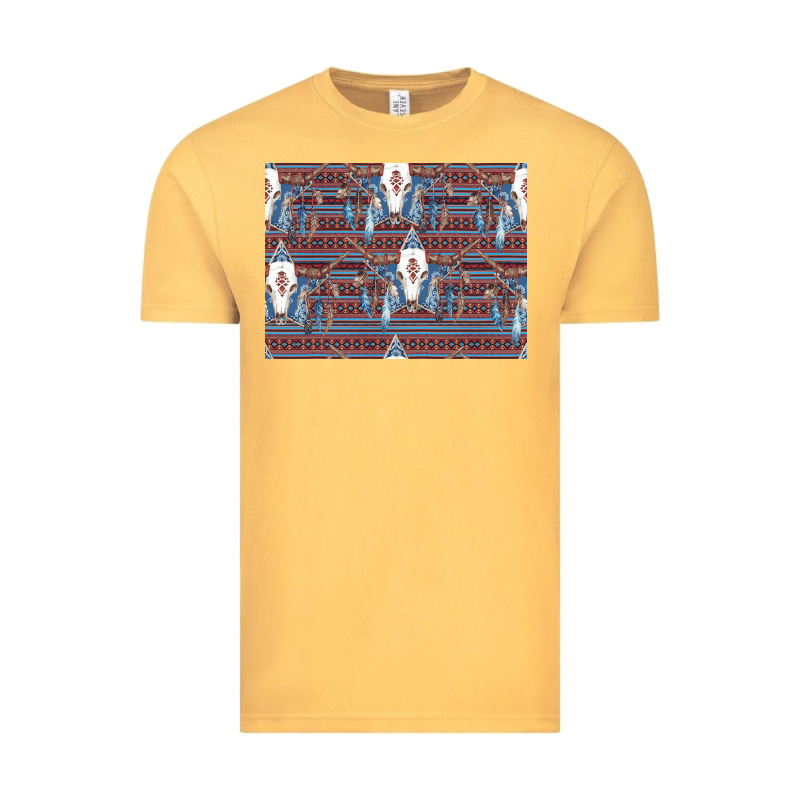 Bull Skull Pattern Vintage Tee by CowhideDigitalArt | Teevron