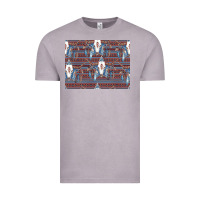 Vintage Zinc Bull Skull Pattern Vintage Tee - CowhideDigitalArt