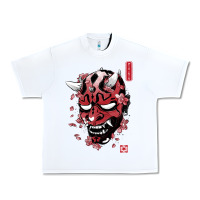 White darth oni Urban Heavy Tee - linhVisuals