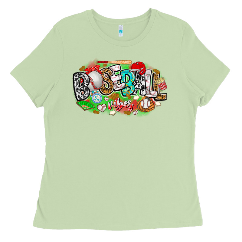 Baseball Vibes Ladies Tee by CowhideDigitalArt | Teevron