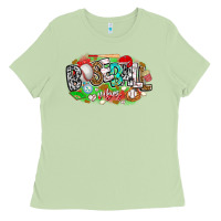 Matcha baseball vibes Ladies Tee - CowhideDigitalArt