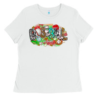 White baseball vibes Ladies Tee - CowhideDigitalArt
