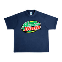 Navy #mountain dude Urban Heavy Tee - linhVisuals