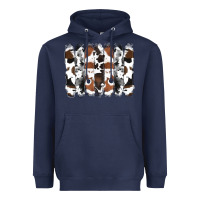 Navy cowhide brushstrokes Heavyweight Hoodie - RanaPortraitStore