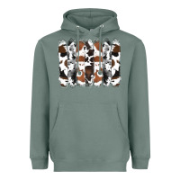 Sage cowhide brushstrokes Heavyweight Hoodie - RanaPortraitStore