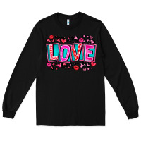 Black Love Valentine Long Sleeve Tee - CowhideDigitalArt