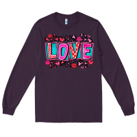 Plum Love Valentine Long Sleeve Tee - CowhideDigitalArt